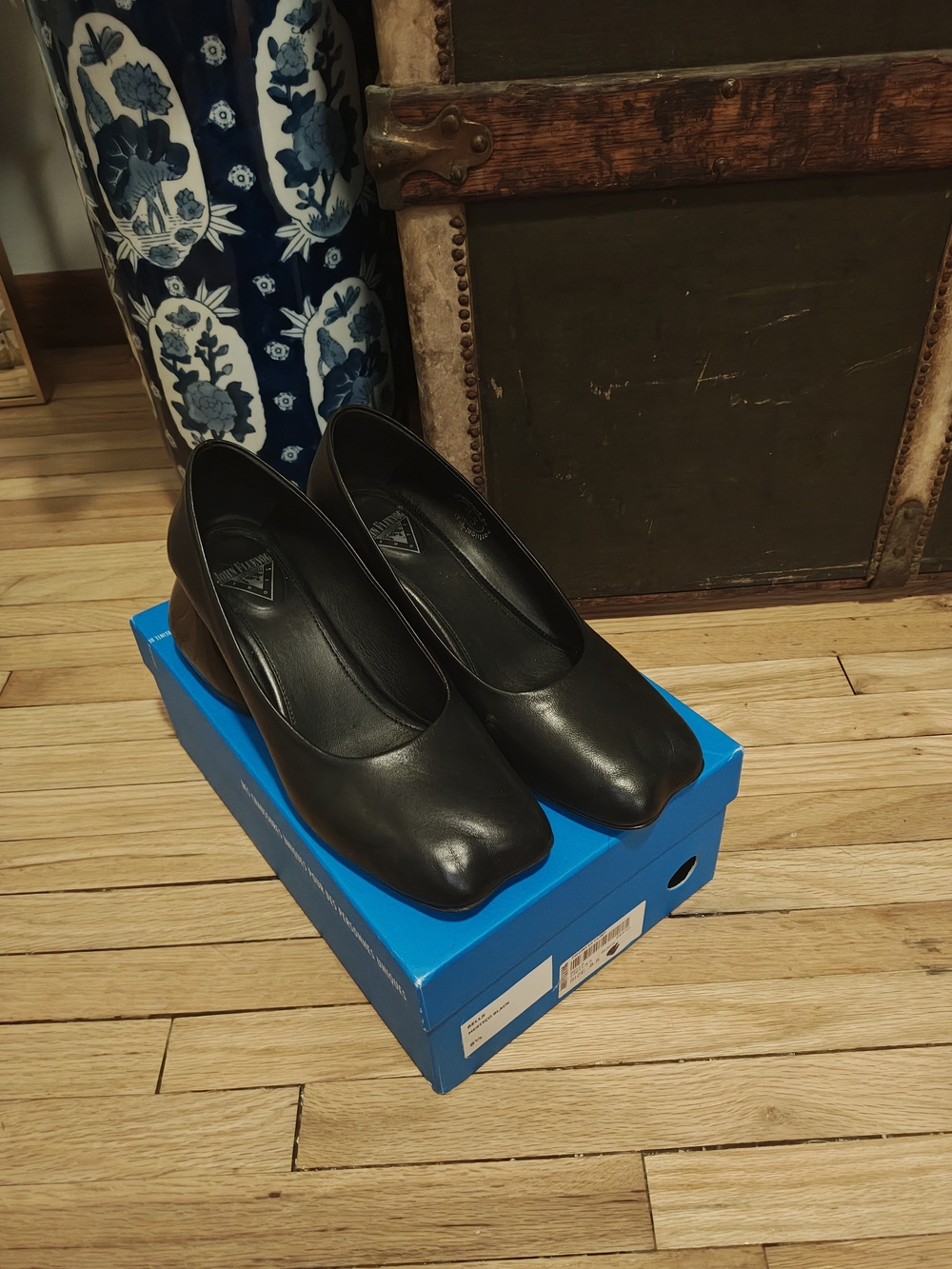 John Fluevog Square-Toe Pumps